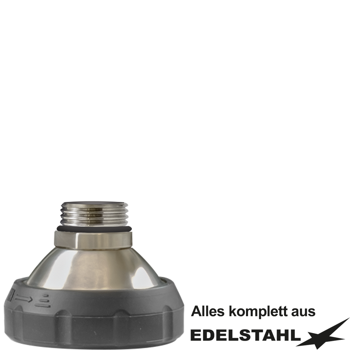 Brausekopf komplett in schwarz 1/2" AG