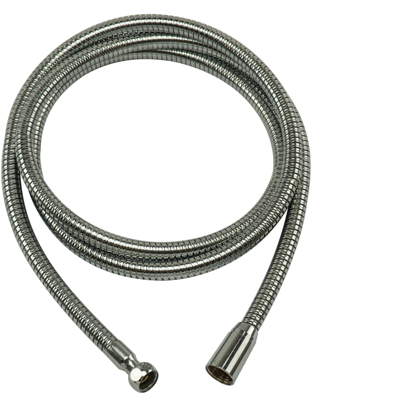 Metallschlauch 2000 mm chrom Messing-Agraffprofil 1/2" ÜM x 3/8" Überwurfmutter