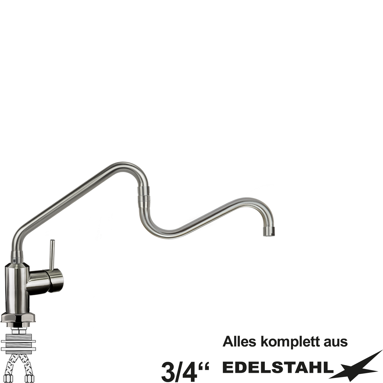 maxtor Einlochbatterie 3/4"