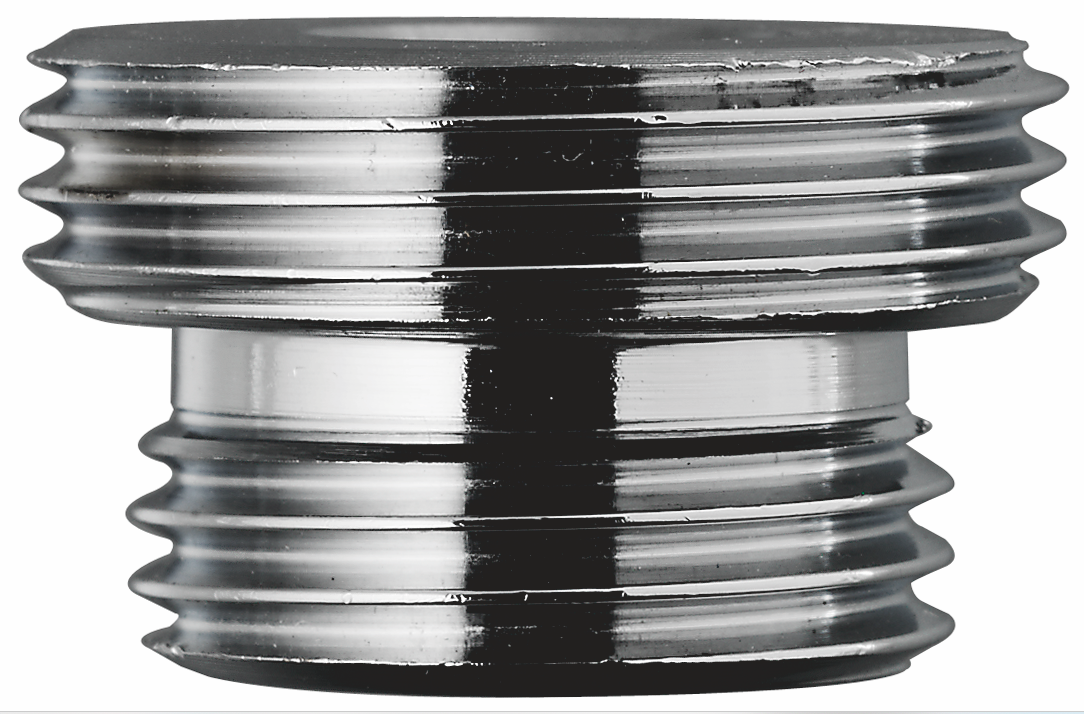 Gewindenippel 1/2" x 3/4" - SW 15 mm innen (AG x AG)