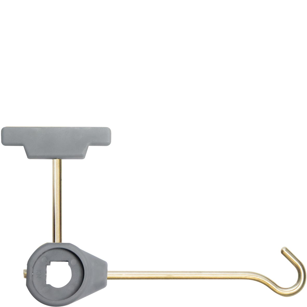 Federhalter, Wandhalter und Brausehaken-Kombi in grau L200 mm PA6630GF VA M8x5 Schraube