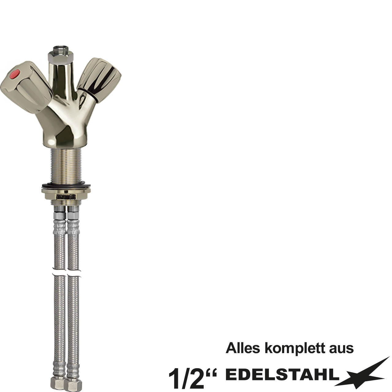 xaria Einlochbatterie für Brauseschlauch 1/2"