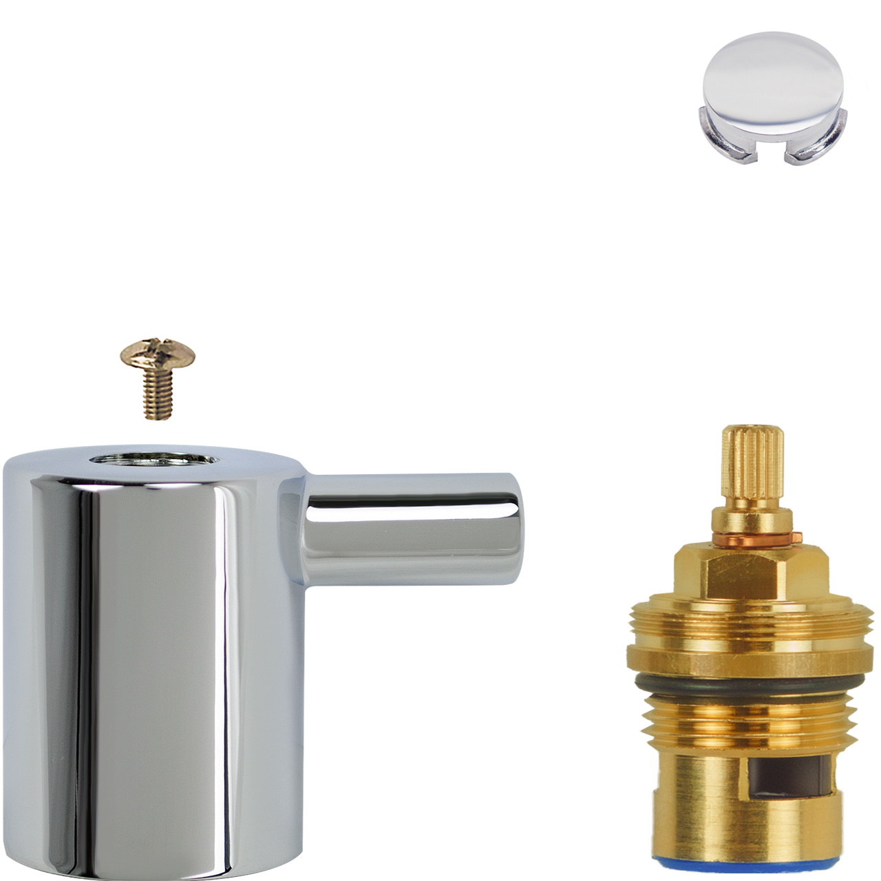 keramisches Oberteil Set 3/4" Set m. Griff stick chrom