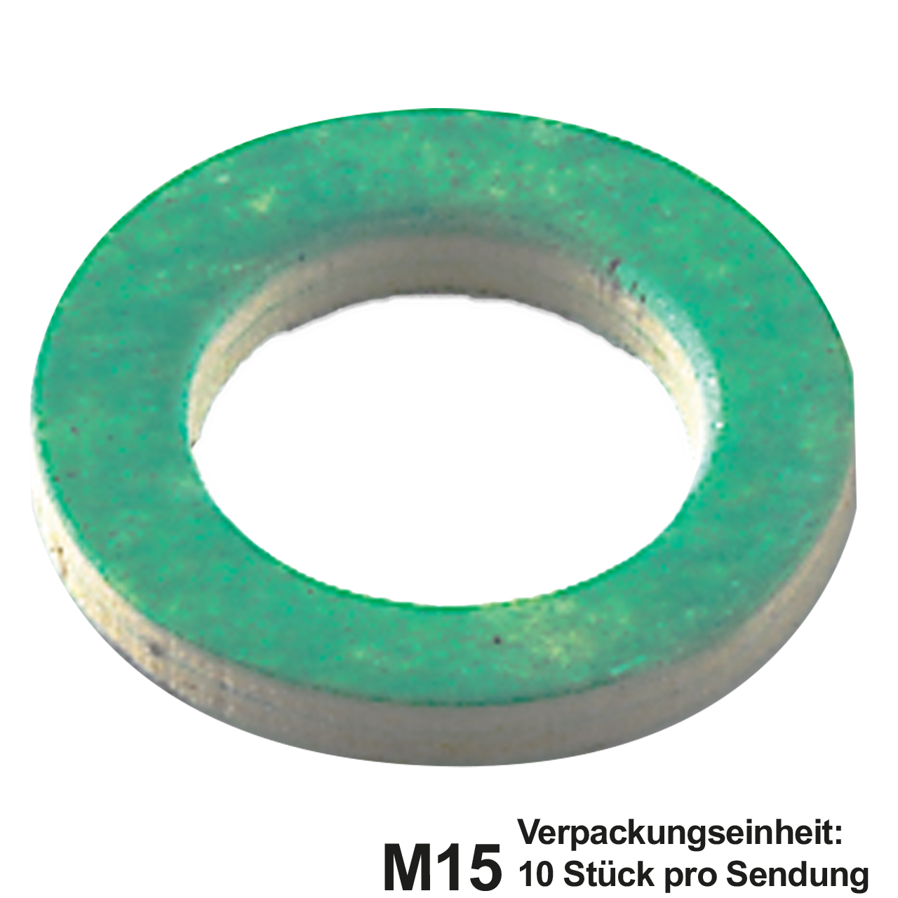 Flachdichtung hart 13,5 x 8 x 1,5 mm zu M15