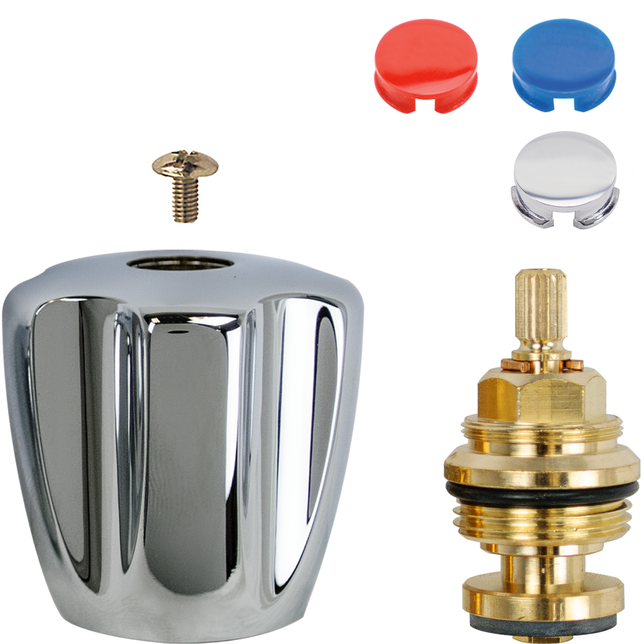 Oberteil 3/4" komplett mit Pentachrom-Metallgriff groß