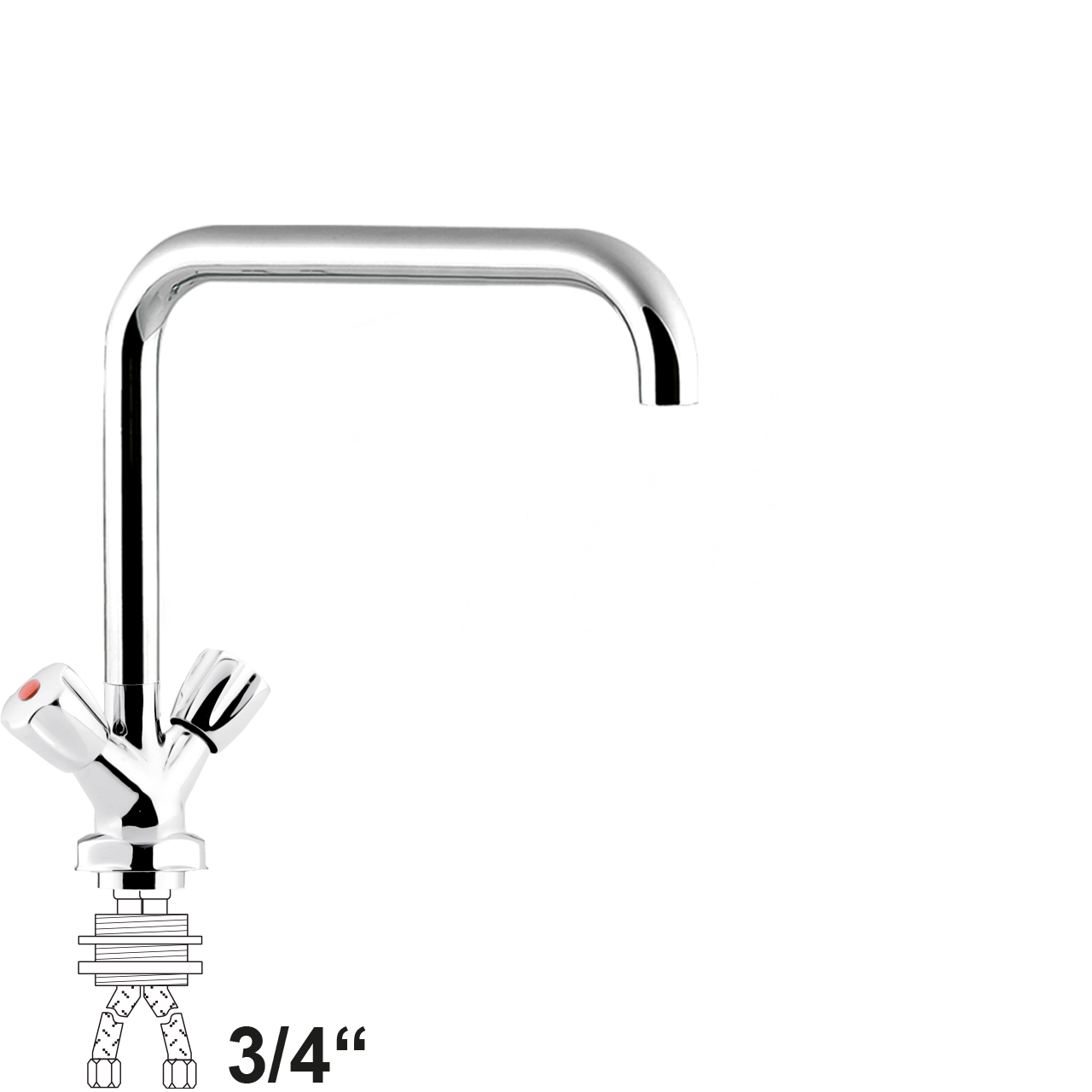 chief Einlochbatterie 3/4"