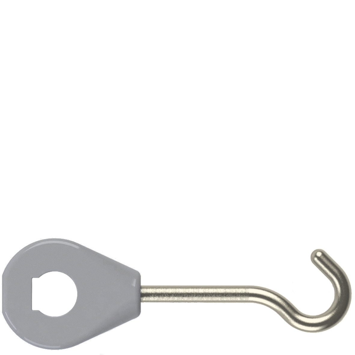 Brausehalter Pa66/VA grau mit Ring und VA-Schraube M8