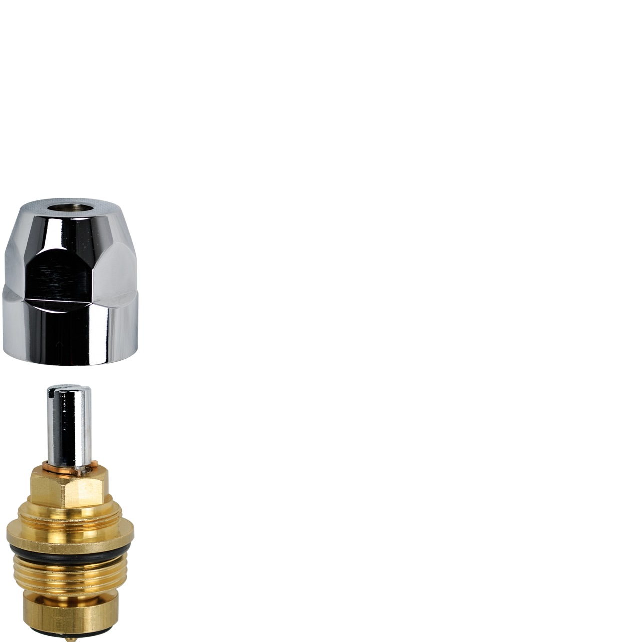 3/4" Oberteil und Hülse verchromt