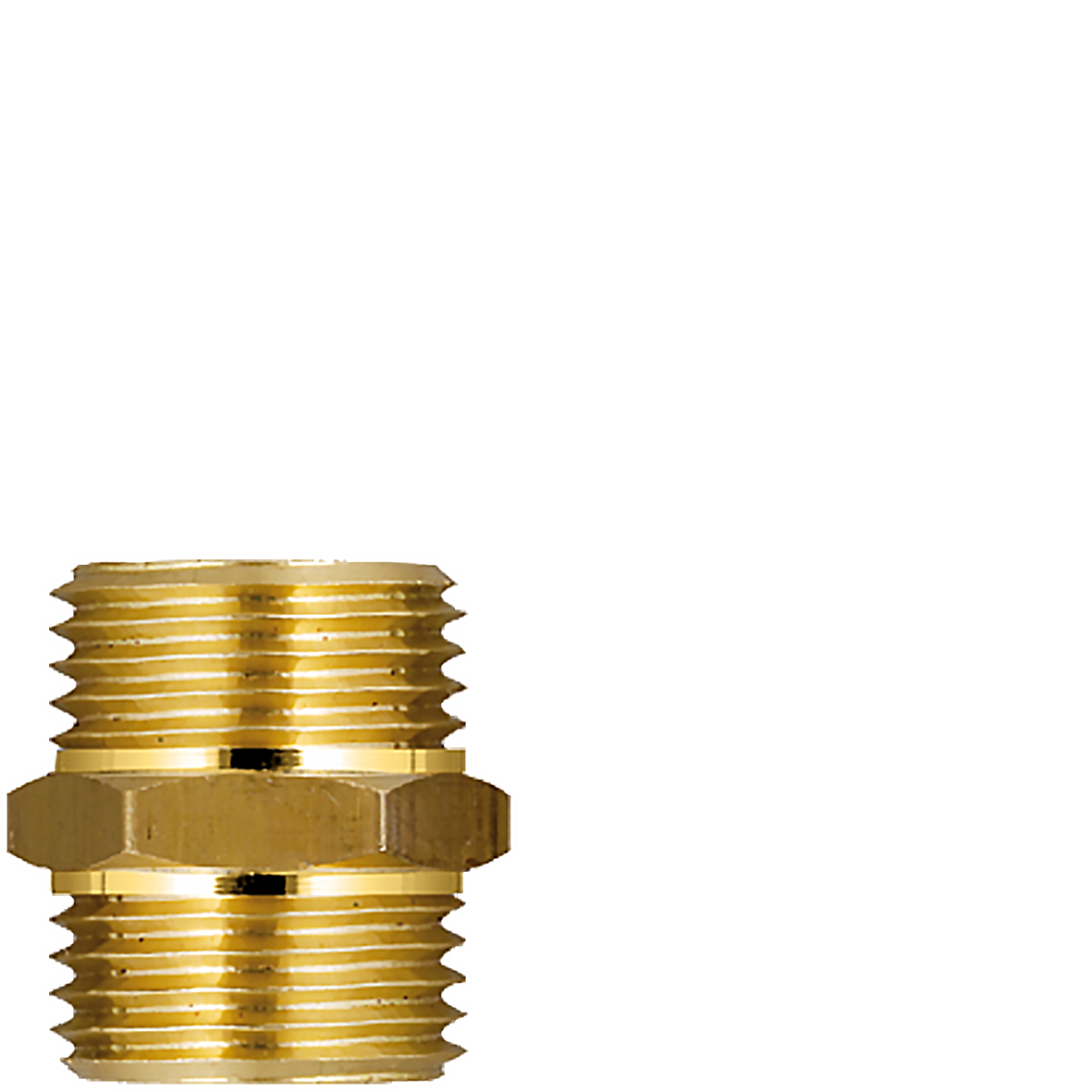 Gewindenippel 1/2" x 1/2" - SW 22 mm außen (AG x AG)