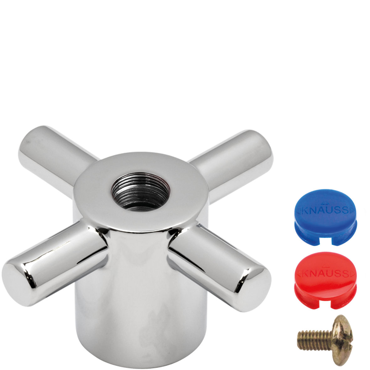 cross 4-Flügel-Metall-Griff verchromt