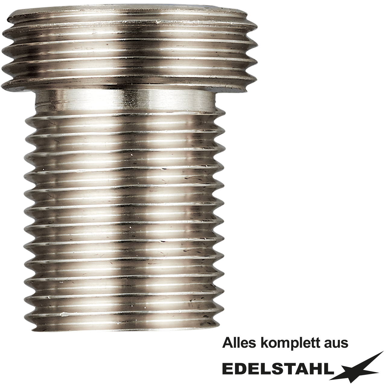 Gewindestutzen 1/2" L 40 mm V2A 1.4301