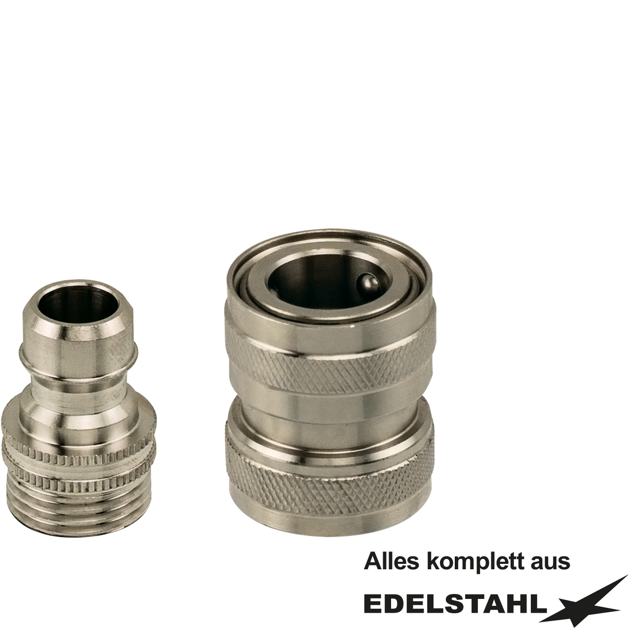 Kupplungsstecker 1/2" AG und Kupplungsdose 3/4" IG