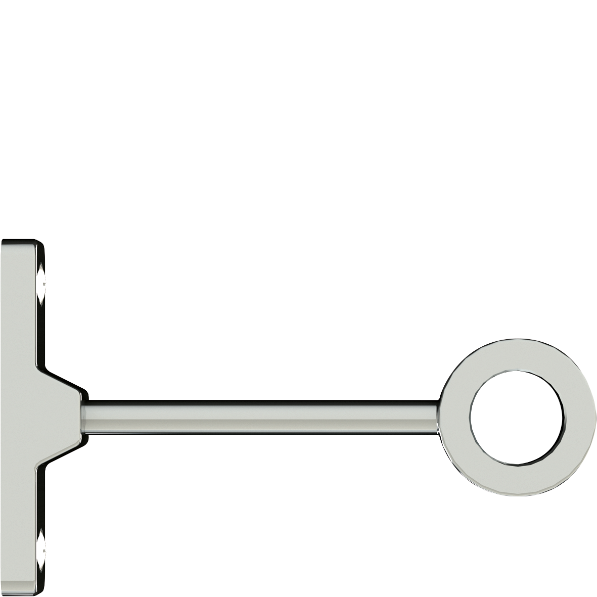 Standrohrhalter für Standrohr Ø30 mm aus MS verchromt L 120 mm