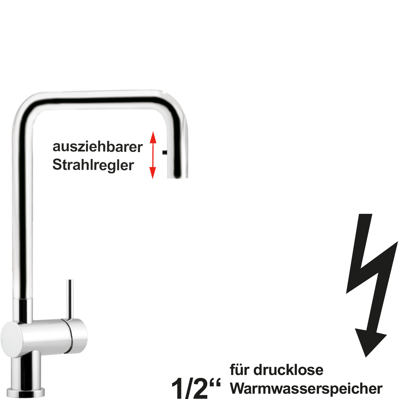 lino Spültischbatterie 1/2" ND